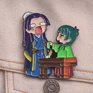 Maomao and Jinshi Enamel Pins, Apothecary Diaries Chibi Lapel Badge, Anime Chara